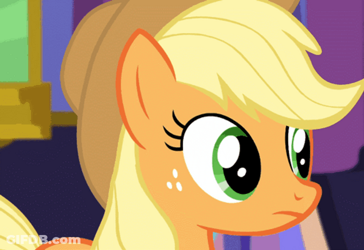 My Little Pony Applejack Looking Annoyed GIF