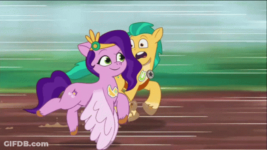 My Little Pony Pipp Hitch Running Contest GIF