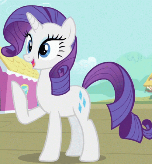 My Little Pony Rarity Blushing Awkward Laugh GIF
