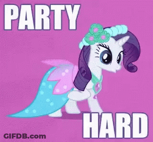 My Little Pony Rarity Dancing Party Hard GIF