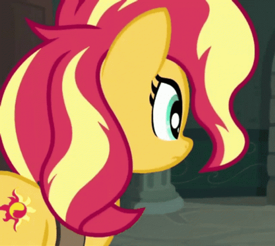 My Little Pony Sunset Shimmer Annoyed Face Reaction GIF