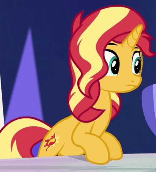 My Little Pony Sunset Shimmer Eye Roll GIF