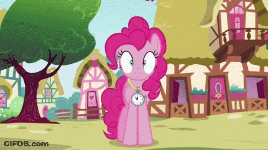 My Little Pony Wearing Ticking Clock GIF