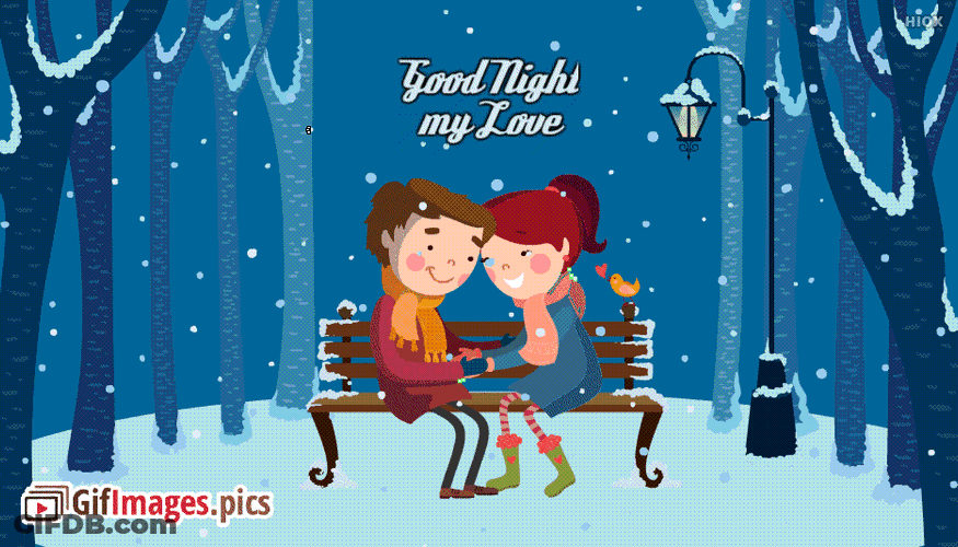 My Love Snowy Winter Cartoon GIF