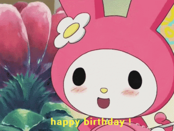 My Melody Cute Happy Birthday GIF