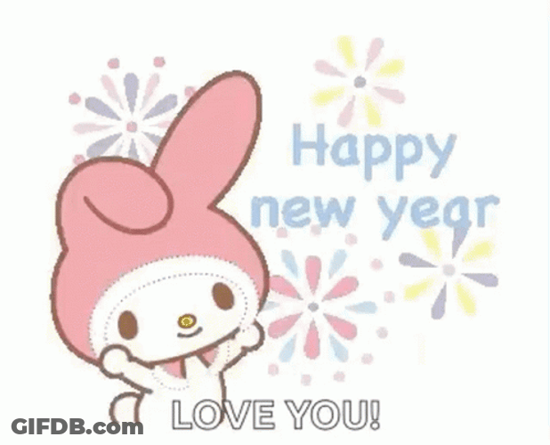 My Melody Cute Happy New Year GIF