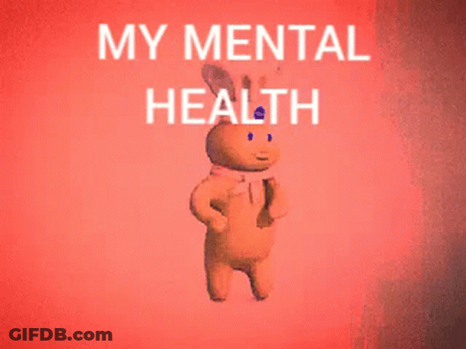 My Mental Health Triggered Rabbit Red GIF