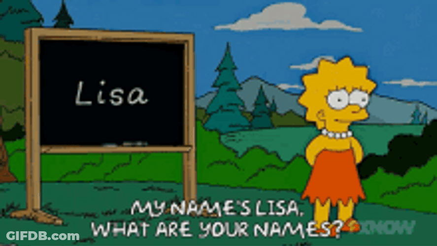 My Name Is Lisa Simpson Cute GIF