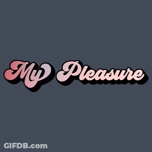 My Pleasure T-Shirt Pink And Black GIF
