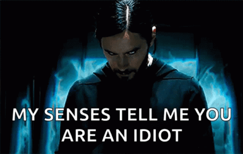 My Senses Tell Me You Are An Idiot GIF