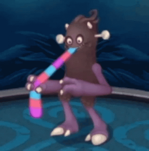 My Singing Monster Playing His Tongue GIF