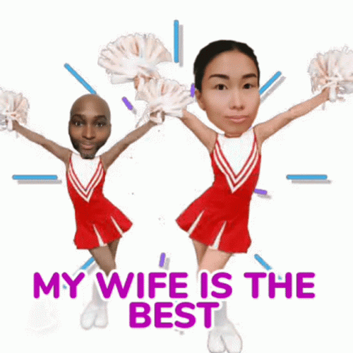 My Wife Is The Best Pom Poms Cheerleader GIF