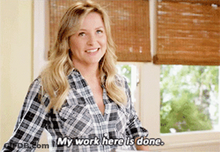 My Work Here Is Done Jessica Capshaw GIF