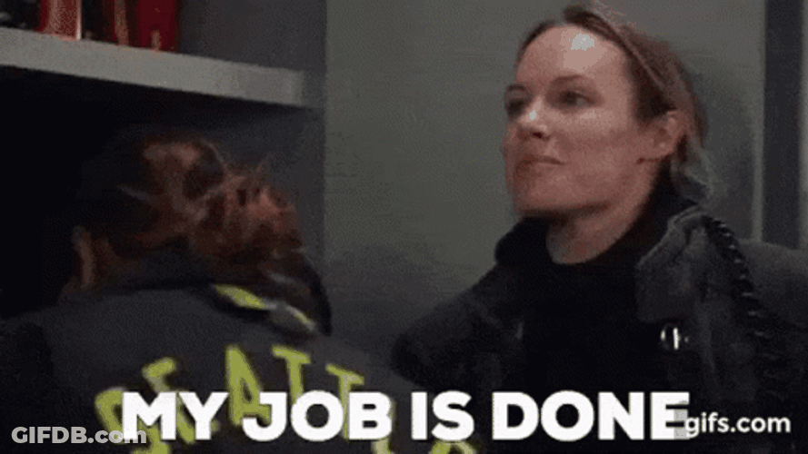 My Work Here Is Done Lady Officer GIF