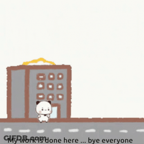 My Work Here Is Done Peach Walking Out GIF