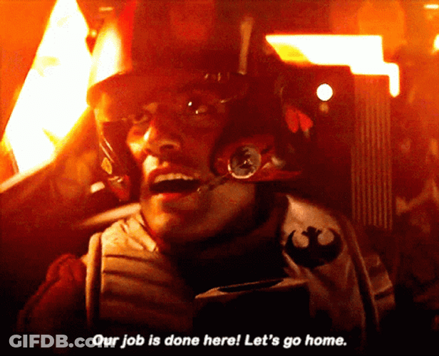 My Work Here Is Done Starwars Poe Dameron GIF