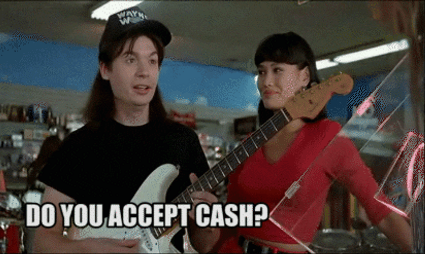 Myke Myers Offering Money GIF