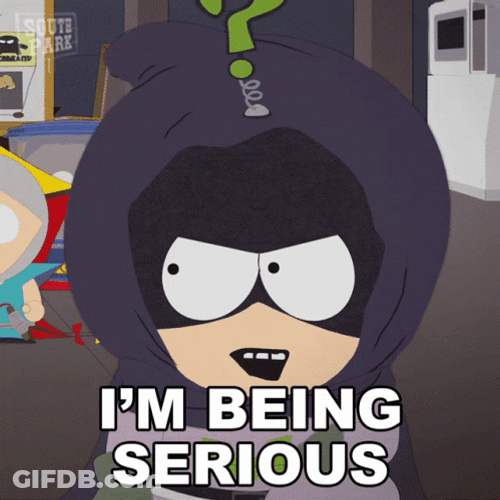 Mysterion Being Really Serious GIF