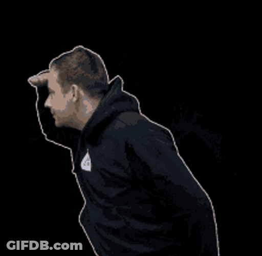 Mysterious Guy Looking Around GIF