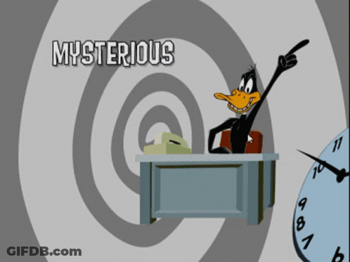 Mysterious Phenomena Of The Unexplained With A Duck Pointing At Something GIF