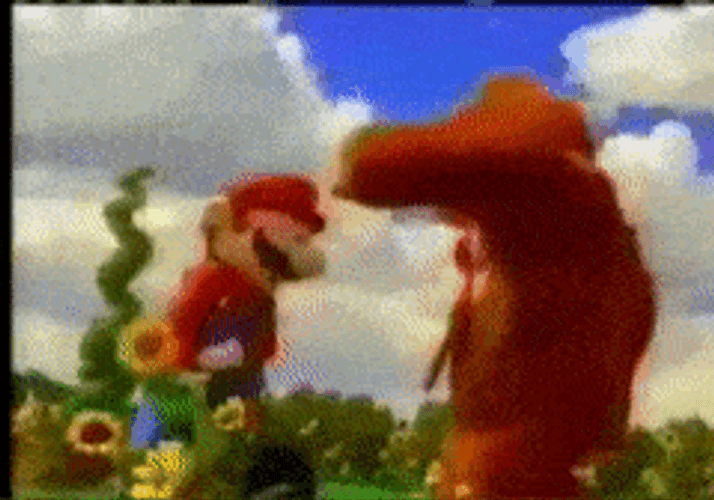 N64 Mario Versus Diddy GIF