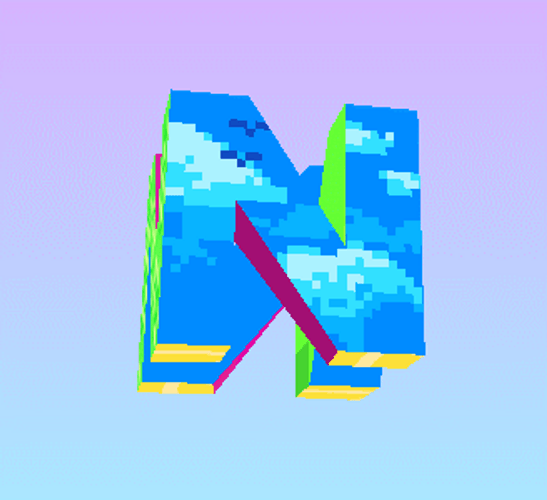 N64 Vaporwave Logo Aesthetic GIF