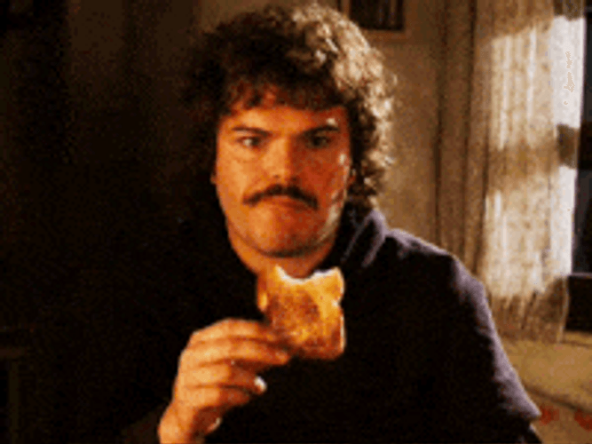 Nacho Libre Eating Bread GIF