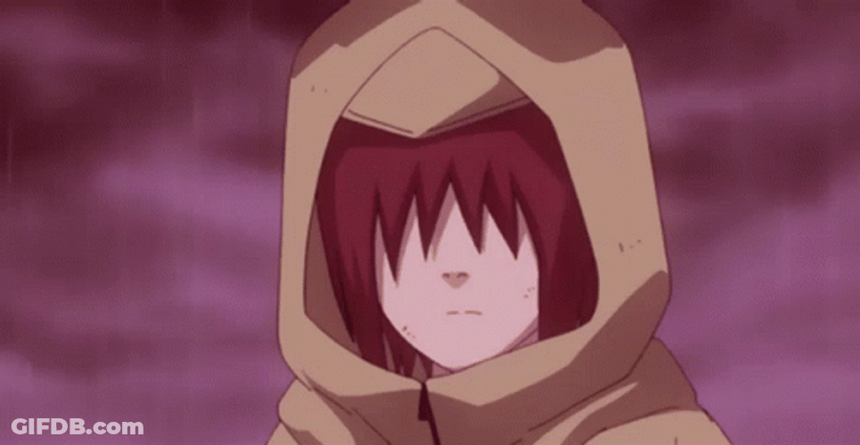 Nagato Walking Sad In The Rain GIF