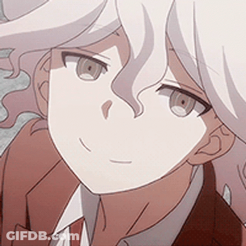 Nagito Happily Smiling While Walking GIF