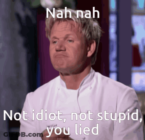 Nah Nah Not Idiot Not Stupid Chef GIF