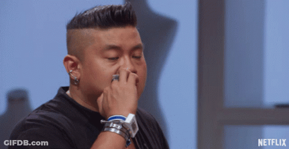 Nail Biter Man GIF