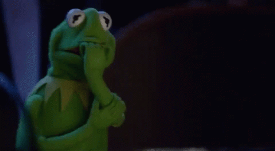 Nail Biting Anticipation Kermit The Frog GIF