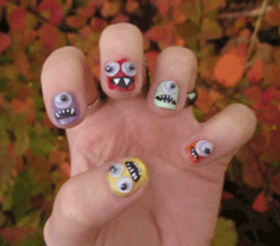Nail Googly Eyes GIF