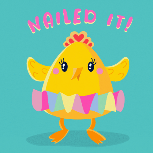 Nailed It Ballerina Chick Cartoon GIF
