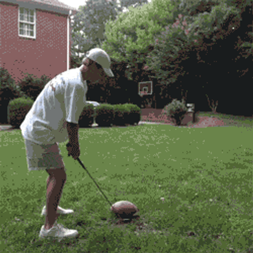 Nailed It Golf Football Shoot GIF