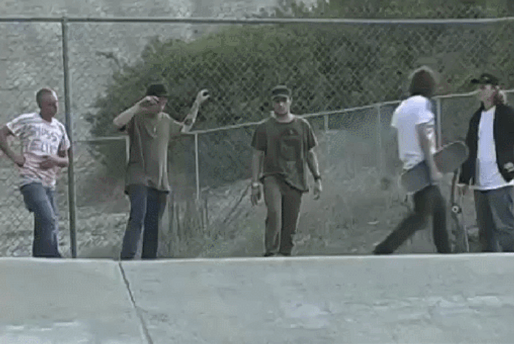 Nailed It One Leg Skateboard GIF