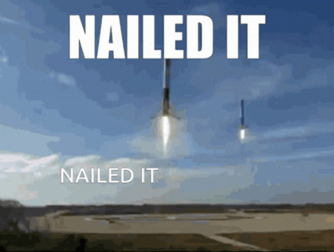 Nailed It Rockets Landing SpaceX GIF