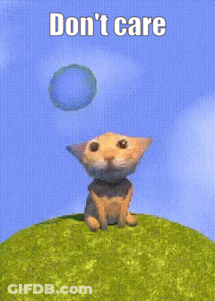 Naked Cat Saying Don't Care Didn't Ask GIF