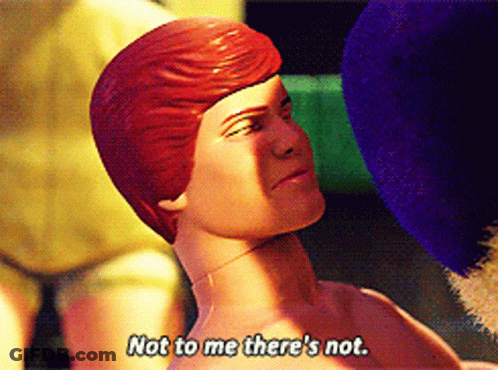 Naked Doll With Red Hair Saying Not To Me There's Not GIF