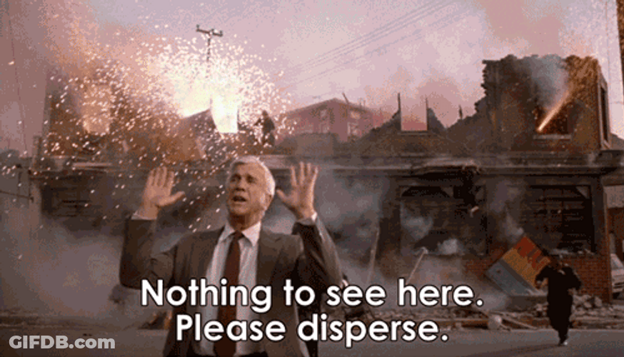Naked Gun Frank Drebin And Exploding Building GIF