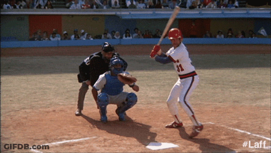 Naked Gun Frank Drebin As Home Plate Umpire GIF