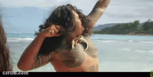 Naked Man On Beach Arms Outstretched GIF