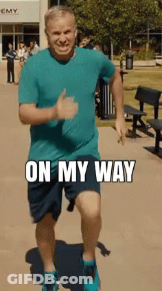 Naked Man Running With CBM Logo GIF