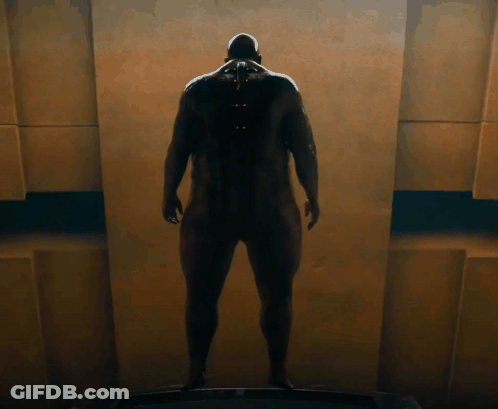 Naked Man Standing In Dark Room GIF