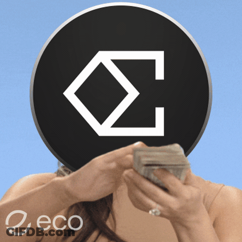 Naked Woman Holding Stack Of Money In Front Of Black Circle With C GIF
