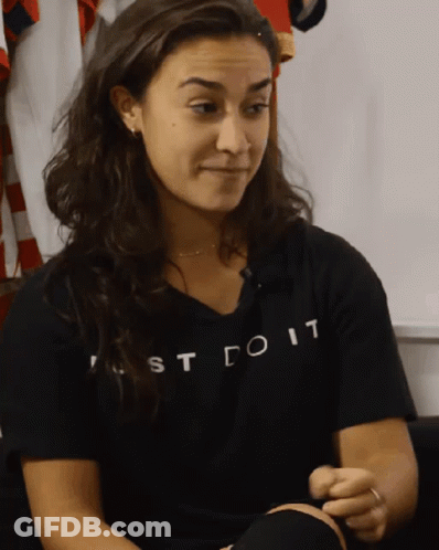 Naked Woman Looking In Mirror Saying I Would Be Like Um Ok GIF