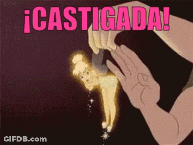 Nalgadas Big Hand Tapping Tinker Bell GIF
