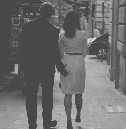 Nalgadas Couple Walking On The Street GIF