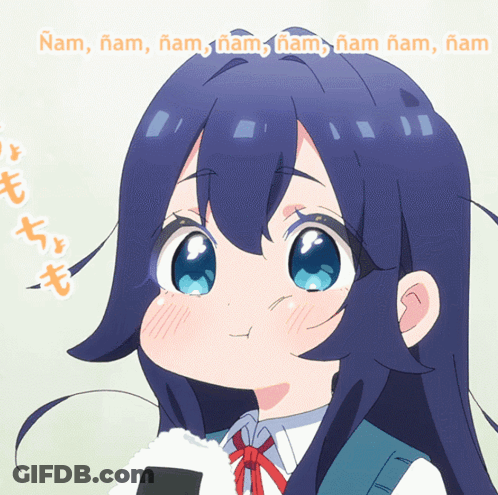 Nam Nam Nam Red Apple On Black Background GIF