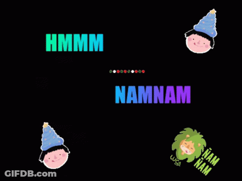 Nam Nam Nam Red Apple On Black Background GIF
